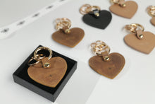 Load image into Gallery viewer, Personalized  Brown - Heart Keychain