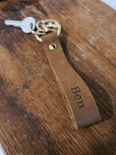 Load image into Gallery viewer, Personalized Brown Keychain