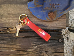 Personalized Red Keychain