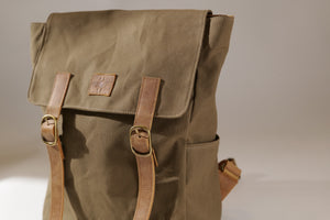 Barry Bag - Leather & Wax Canvas