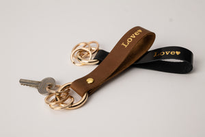 Personalized Brown Keychain