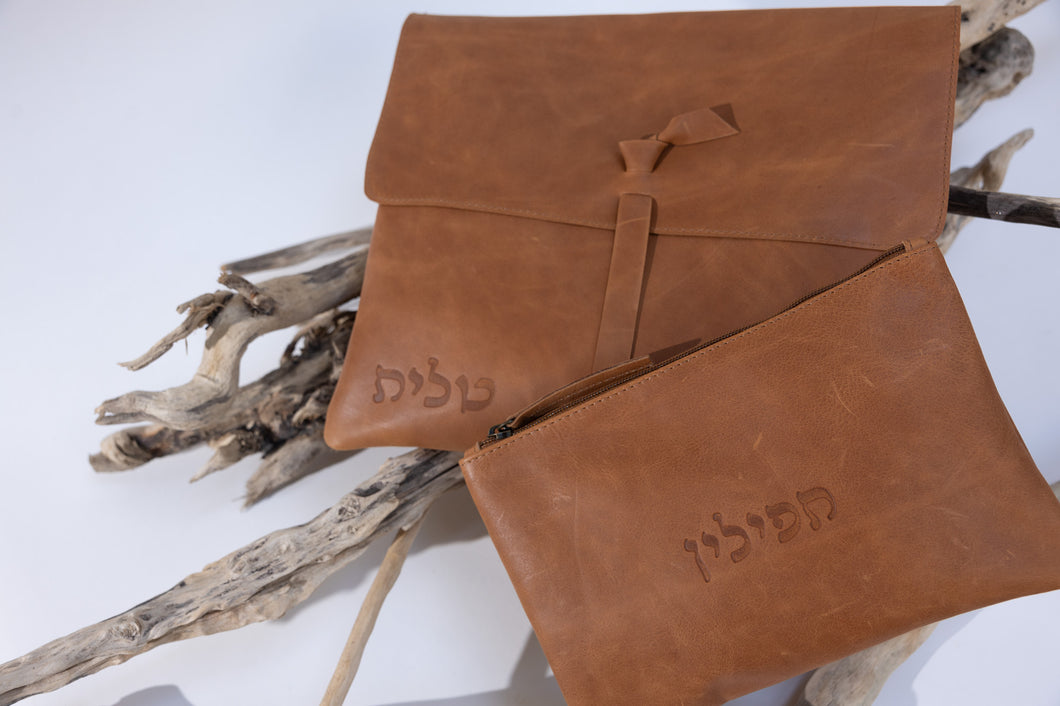 תיק לטלית ותפילין- חום מייפל