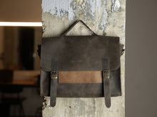 Load image into Gallery viewer, Chris Bag - Dark Grey &amp; Brown