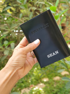 Passport Cover - Shiny Black