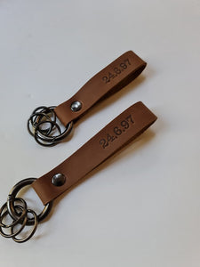 Personalized Brown Keychain