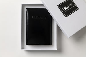 Passport Cover - Shiny Black