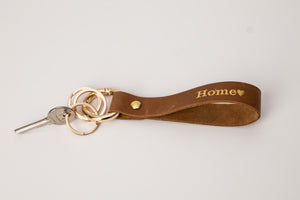 Personalized Brown Keychain